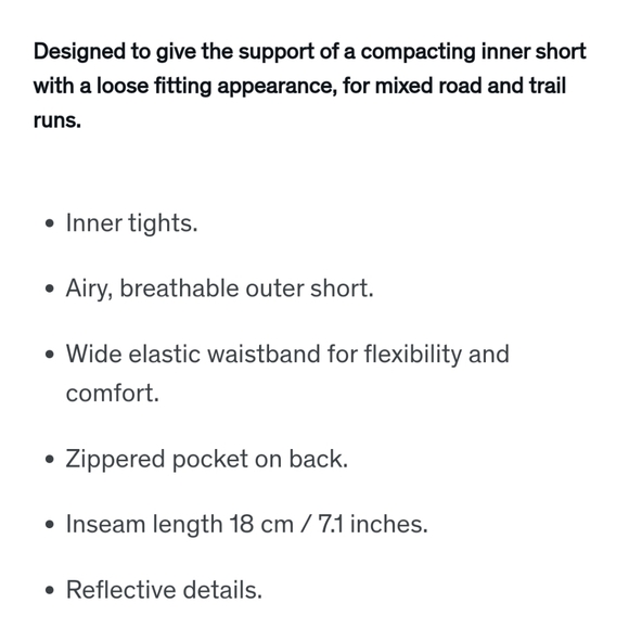 CCO⬇️ Gore rare 2 in 1 running shorts for women, blue-grey, R25 - Picture 4 of 16